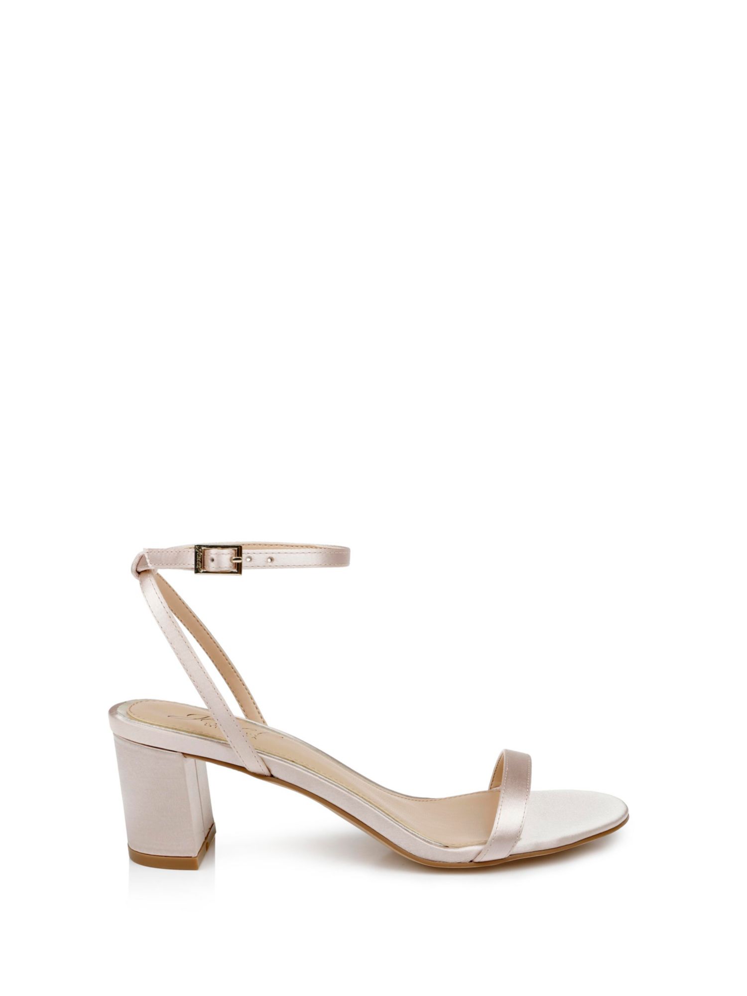 JEWEL BADGLEY MISCHKA Womens Beige Ankle Strap Danni Ii Round Toe Block Heel Buckle Dress Heeled Sandal 8.5 M